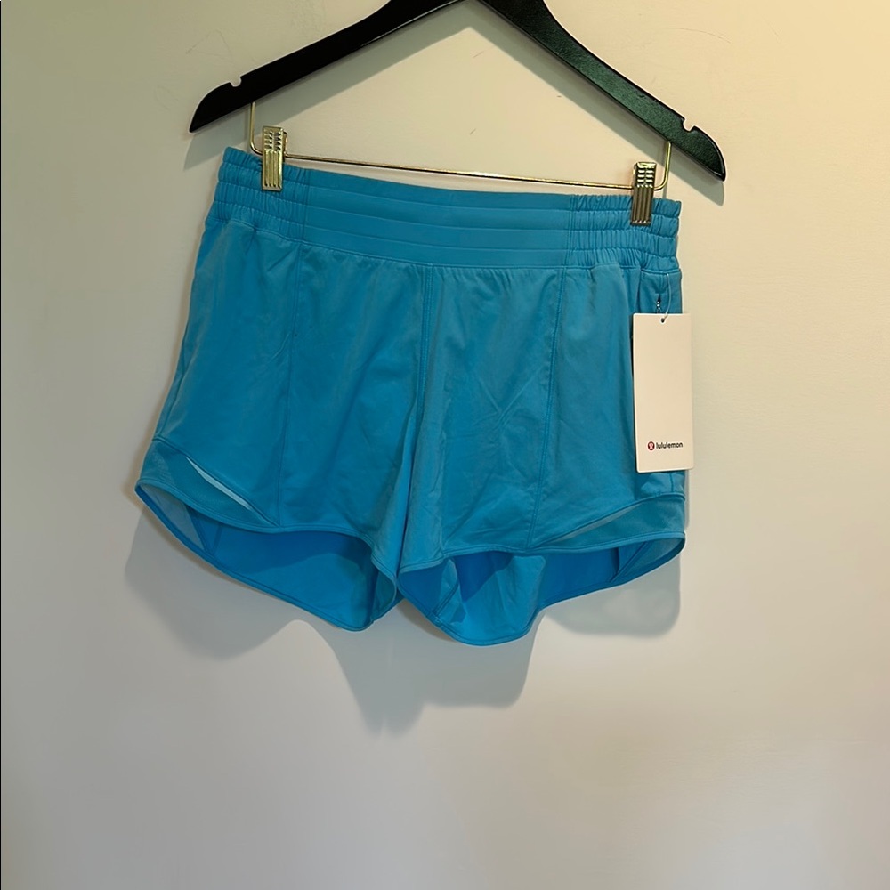 Lululemon Athletica Blue Athletic Hotty Hot HR Short 4’ Lined